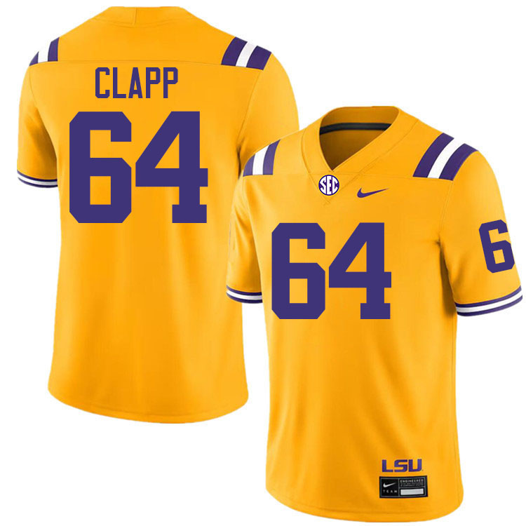 Will Clapp LSU Tigers Jersey,Louisiana State University Tigers Football Jersey-Gold